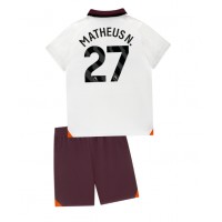 Koszulka piłkarska Manchester City Matheus Nunes #27 Strój wyjazdowy dla dzieci 2023-24 tanio Krótki Rękaw (+ Krótkie spodenki)